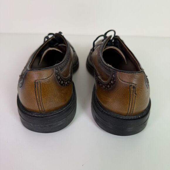 Vintage Nunn Bush Two Tone Brown Wingtip Brogue Oxford Dress Shoes Mens 7.5D USA main image 14